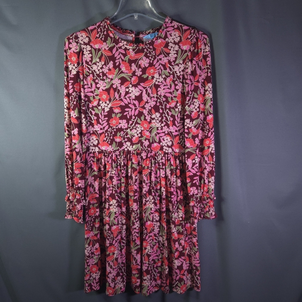 Draper James Pink Floral Midi Dress